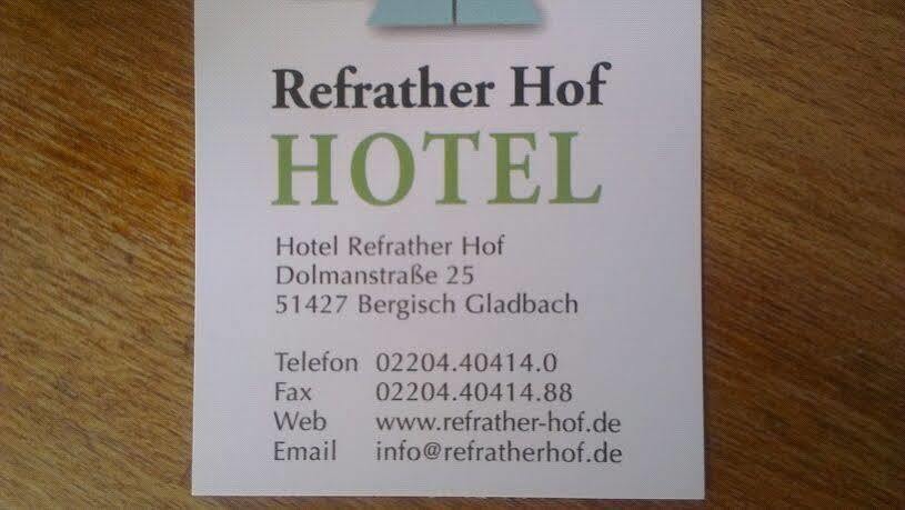 ברגיש גלאדבך Hotel Refrather Hof מראה חיצוני תמונה